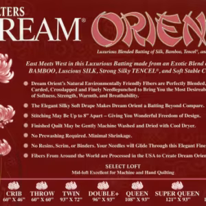 Quilters Dream Orient Select Natural Batting - Queen Size