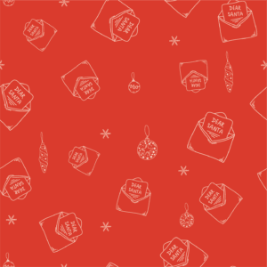 Season's Greetings Crimson Letters