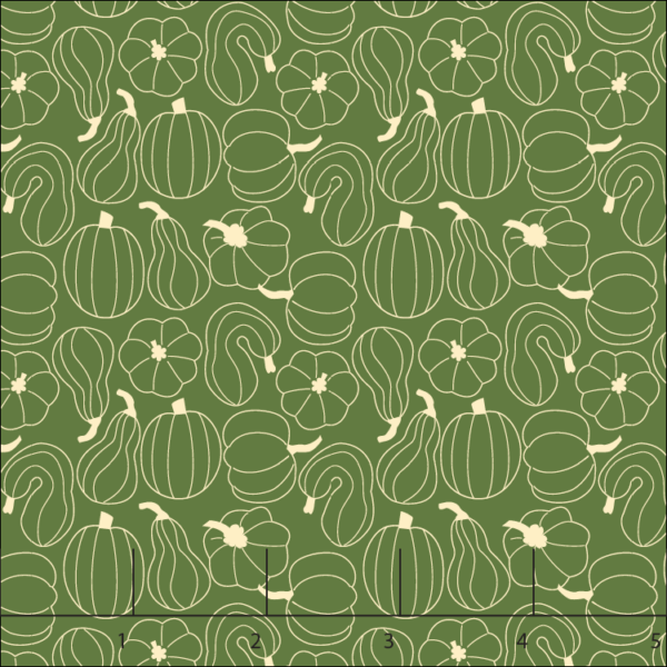 green pumpkin fabric