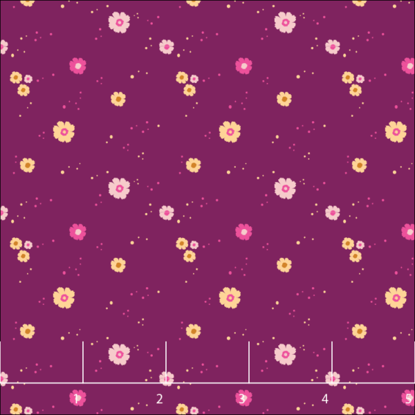 purple floral quilt fabric