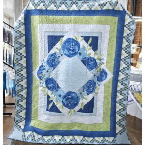 Complete “Floral Frames” Panel Quilt – Professionally Quilted & Fully Finished