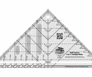 Creative Grids Quilt Ruler Half-Square 4-in-1 Triangle