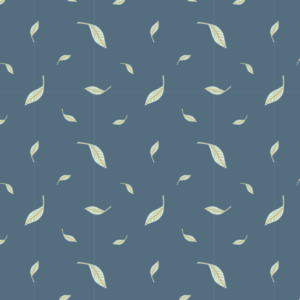 blue leafy quilt fabric