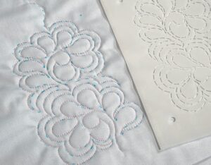 feather meander stencil