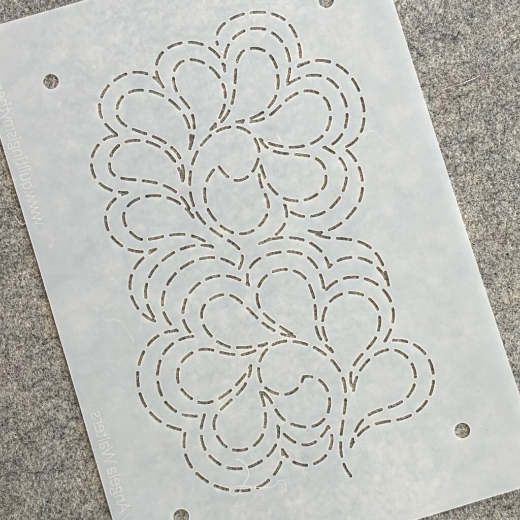 feather machine quilting stencil by angela walters
