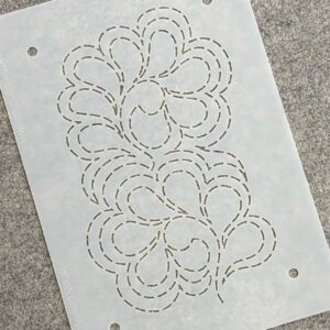 feather machine quilting stencil by angela walters