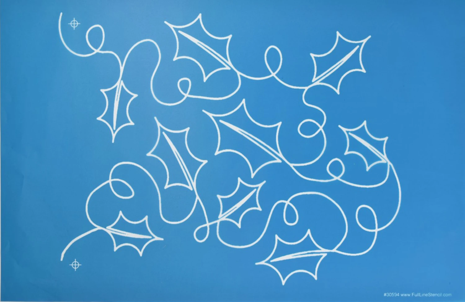 Holly Background Full Line Stencil