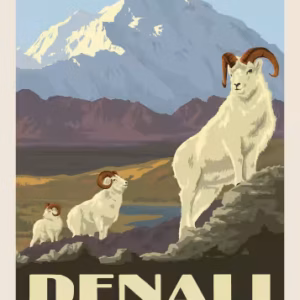 Alaska Denali National Park Poster Panel