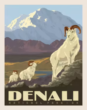 Alaska Denali National Park Poster Panel