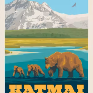 Alaska Katmai National Park Poster Panel