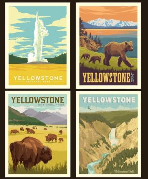 National Parks Pillow Panel Yellowstone