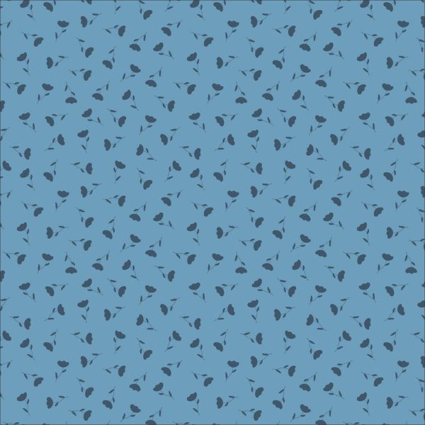 patriotic blue floral quilting fabric