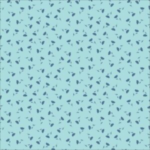 teal floral patriotic print