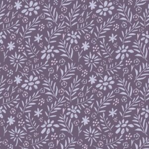 dark purple floral quilting fabric