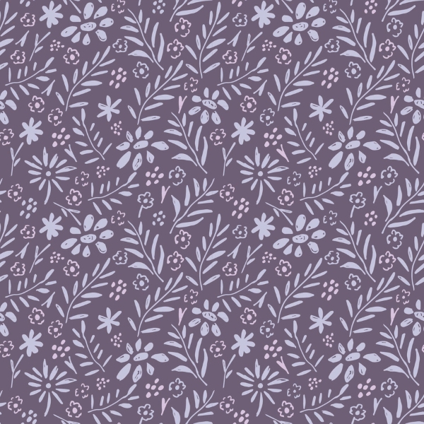 dark purple floral quilting fabric