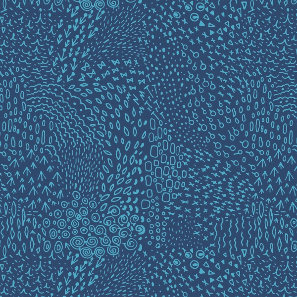 Dark blue abstract quilting fabric