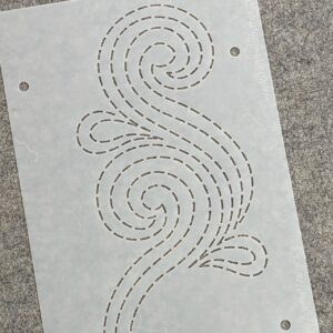 Elongated Swirl Chain Stencil