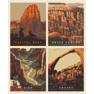 National Parks Pillow Panel Utah