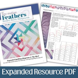 machine quilting feathers quilting diagram